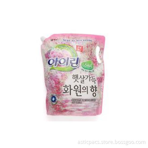 Stand Up Washing Liquid Spout Pouches , Plastic Packaging B